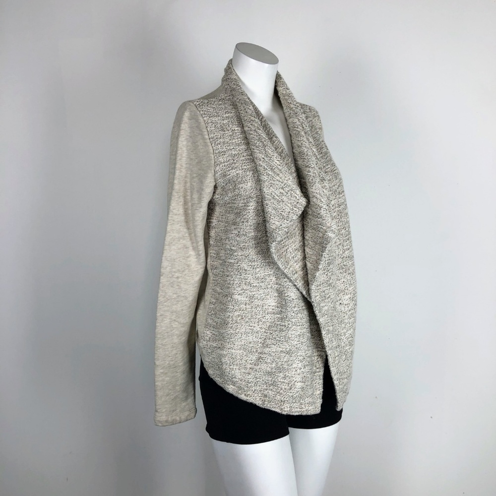 Lucky Brand Metallic Wrap Jacket Gold Cream Blazer - Picture 5 of 8